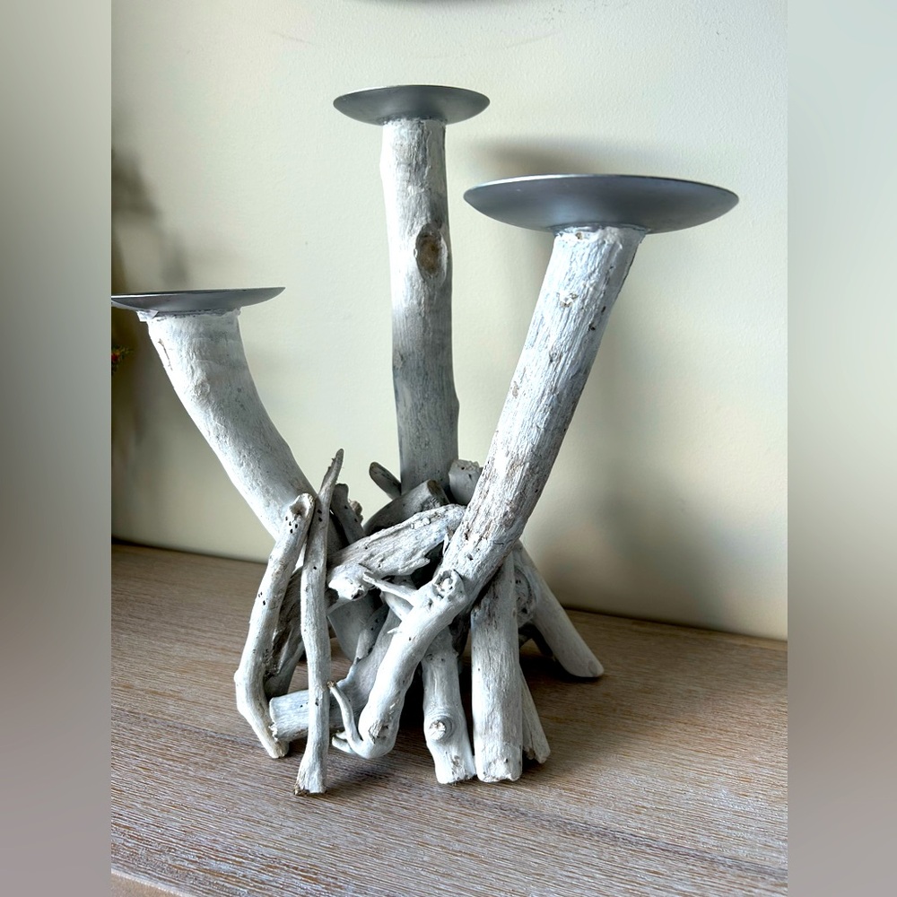 ☀️⭐️Super cute!! Driftwood candle holder